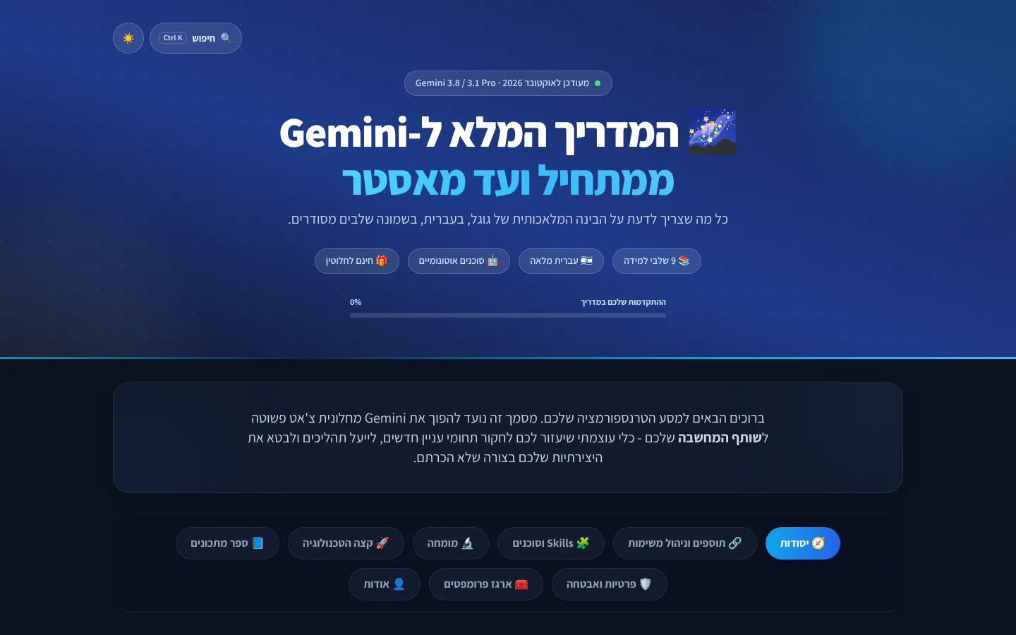 צילום מסך: המדריך המלא ל-Gemini